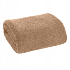 Koc Pled Mikrofibra Boucle 150x200 Barankowy Jednolity Bukla Beż Narzutka