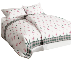 ŚWIĄTECZNA POŚCIEL FLANELOWA BAWEŁNIANA CIEPŁA KOMPLET 220x200+2x70x80 5B