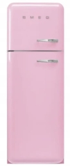 LODÓWKA WOLNOSTOJĄCA 60CM DWUDRZWIOWA RETRO SMEG FAB30LPK5 RÓŻOWA