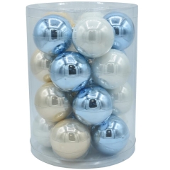 Bombki szklane 6cm 20 szt. różne kolory mix