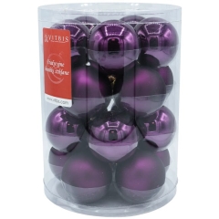 Bombki szklane 6cm 20 szt. różne kolory mix