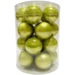 Bombki szklane 6cm 20 szt. zielone mix