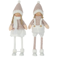 Figurka dziewczynka stojąca 46.5cm stojąca biało-różowa