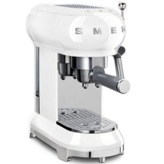 Ekspres do kawy kolbowy 15 bar 1l 3 przyciski cappuccino Smeg ECF01WHEU