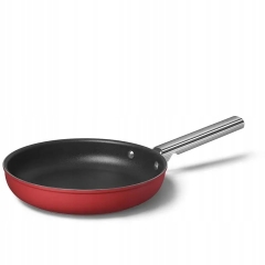 Patelnia 26cm indukcja stal nierdzewna PTFE Smeg CKFF2601RDM