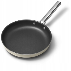 Patelnia 28cm indukcja stal nierdzewna PTFE Smeg CKFF2801CRM