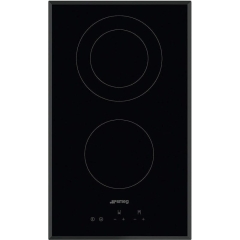Płyta ceramiczna 30cm 2 strefy dotyk 9 poziomów booster Smeg SE332EB