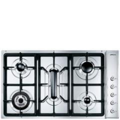 Płyta gazowa 90cm 5 palników żeliwne ruszty Smeg SE93SGH3