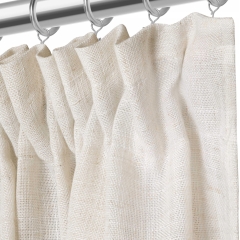 LNIANA ZASŁONA GOTOWA PRZELOTKI MATOWA DEKORACYJNA 140x250 CM