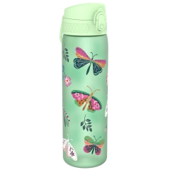 ION8 - Butelka na wodę BPA Free, miętowa z motylkami, 500ml
