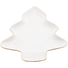 Talerzyk świąteczny/ patera porcelanowa choinka 20x16,5 cm