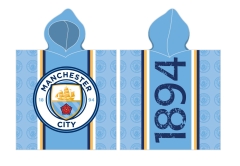 MANCHESTER CITY Poncho Ręcznik Kąpielowy z kapturem