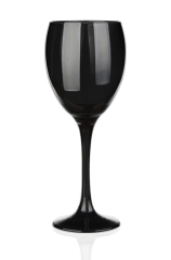 Kieliszek do wina czerwonego białego CZARNY SZKLANY 300 ml ELEGANCKI PIĘKNY