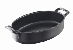 BELLE CUISINE NOIR naczynie owalne głębokie
