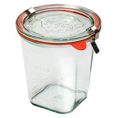 Słoik Quadro 545 ml (6 szt) - pok, usz, zap x2