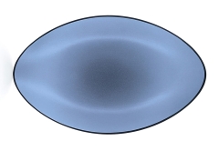 EQUINOXE Talerz owalny 35x22,3 cm, niebieski