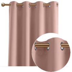Zasłona Zaciemniająca Pudrowy róż 140x260 Przelotki Kółka