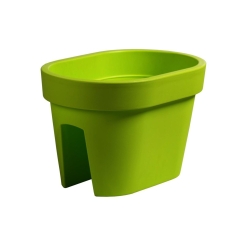 Doniczka balkonowa 39.6 x 39.6 cm limonka LOFLY RAILING