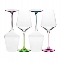 Kolorowe kieliszki do wina Avant-Garde DECO KROSNO 4szt 450ml uniwersalne