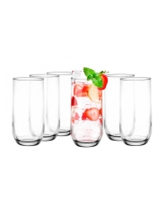 Komplet 6 szklanek wysokich 400ml Glasmark na wodę napoje sok kompot