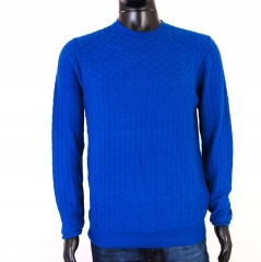 *S Jaeger Mens Sweater Cotton Pattern Blue S
