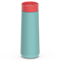 Kubek podróżny 350ml. mięta/koral, Travel