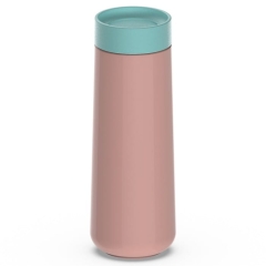Kubek podróżny 350ml. róż/mięta, Travel