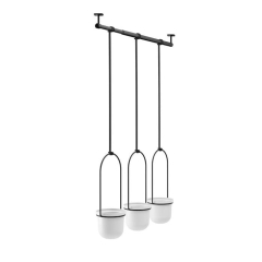 Kwietnik potrójny czarny/biały, TRIFLORA