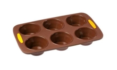 MUFFIN Forma do babeczek x 6, brązowa Flatty