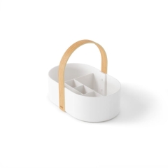 Organizer M z uchwytem biały/natural, BELLWO