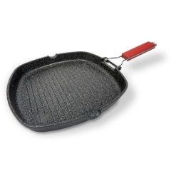 Patelnia grillowa ze składaną rączką 28cm ind
