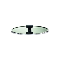 Pokrywka szklana 20cm z metalowym rantem Nova