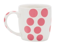 Porcelanowy kubek, różowy, Dot