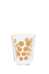 Zestaw 2 szklanek 200ml z łyżeczkami, złoty