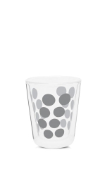 Zestaw 2 szklanek 200ml z łyżeczkami,srebrny