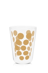 Zestaw 2 szklanek 350ml z łyżeczkami, złoty