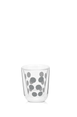 Zestaw 2 szklanek 75ml z łyżeczkami, srebrny