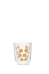 Zestaw 2 szklanek 75ml z łyżeczkami, złoty