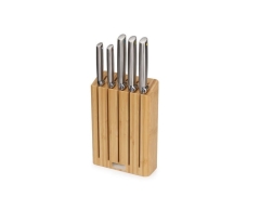 Zestaw 5 noży w bloku bambusowym, Elevate Steel