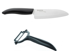 Zestaw nóż Santoku + obieraczka