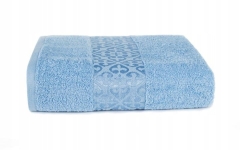 DUŻY RĘCZNIK KĄPIELOWY PLAŻOWY 100X150 PLATON SAUNA BŁĘKIT