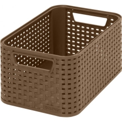 Kosz Rattan Style Brąz S 28,4 x 12,9 x 19,3