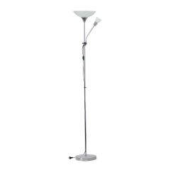 Lampa Podł Gustav 60W E27 + 40We14 Chrom