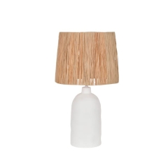 Lampa Stoł Bomoa 1 x e27 62 cm Biala Raffia