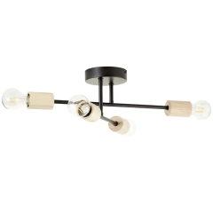 Lampa Suf Lina 4 x e27 64 cm Czarna Bambus