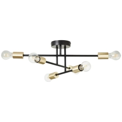 Lampa Suf Lina 6 x e27 Czarno-Złota