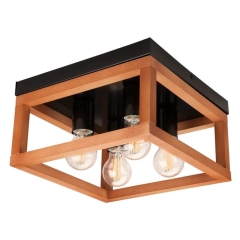 Lampa Suf Villy 4 x e27 60W Czarna Drewno