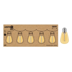 Lex 5 x e27 Fil S44 1,5W90 lm1,8Tkampl Ip44