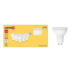 Lex 6 x  Gu10 5,4W 510 lm 2,7Tk 100St mlPl