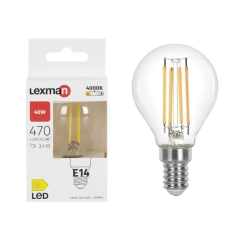 Lex E14 Fil Kul 3,4W 470 lm 4Tk Cl Gl